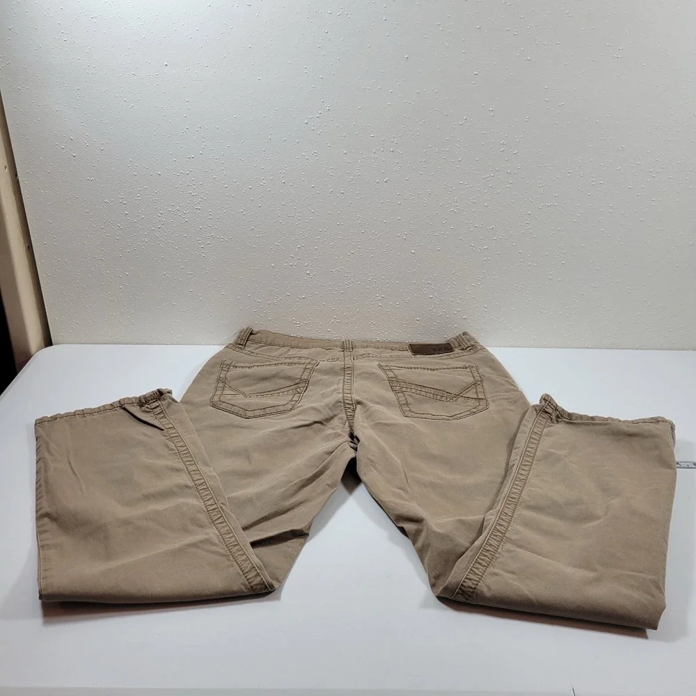 BKE Tyler Straight Pants Mens 34L Khaki Excellent‎ Casual Cotton Blend Stretch